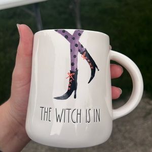 RAE DUNN “The Witch Is In” legs mug. Never used !